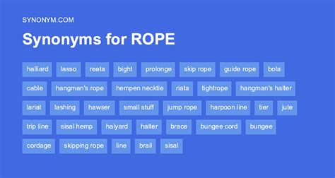 untie v. . Antonyms of rope